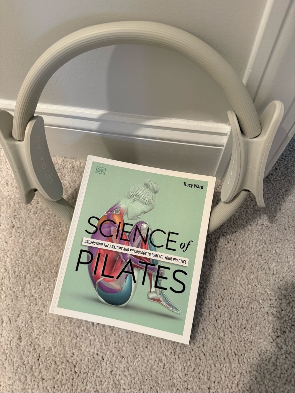 Pilates Ring with 'Science of Pilates' Book - Light Gray